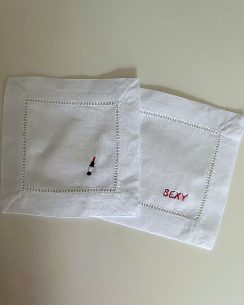 Cocktail Napkins Bottle & Personalised Word